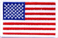 Nášivka US flag White border