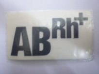 Samolepka AB RH+ černá