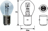 Žárovka S1 MAGNETI MARELLI 12V 25W BA20D Standard