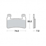 Brzdové destičky LUCAS 55,19x71,5x7,2mm
