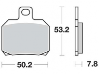 Brzdové destičky přední/zadní 54,5x49,23x7,8mm