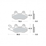 Brzdové destičky  41,9x76,9x8mm
