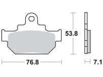 Brzdové destičky 53,8x76,8x7,1mm