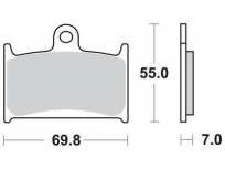 Brzdové destičky 55x69,8x7mm