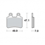 Brzdové destičky 47,14x49,85x7mm