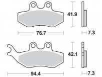 Brzdové destičky přední/zadní 54,01x39,7x6,6mm