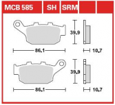 Brzdové destičky 39,9x86,1x10,7mm