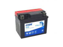 Motobaterie ETX4L-BS Exide 12V, 3AH, 50A