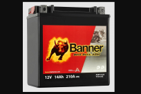 Baterie 12V, YTX16-BS, 14Ah, 210A, BANNER Bike Bull AGM 150x87x161