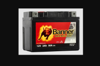 Baterie 12V, YTX4L-BS/YTZ5S-BS, 3Ah, 50A, BANNER Bike Bull AGM 114x71x86