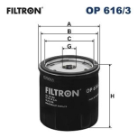 Ol. filtr OP 616/3 Filtron