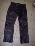 Černé kožené kalhoty-použité