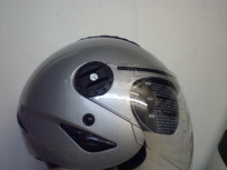Otevřená helma Maxx se clonou stříbrná