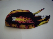 Šátek pirát - lebka v ohni